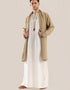 Long jacket with shawl collar